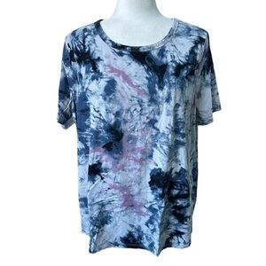 AnyBody Cozy Knit Luxe Tie Dye Printed Tee Size 1X